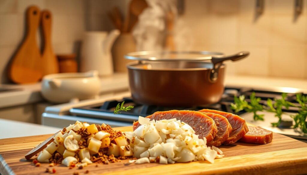 lamb tagine preparation